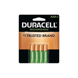 Paquete de 4 Baterías Duracell AAA recargables
